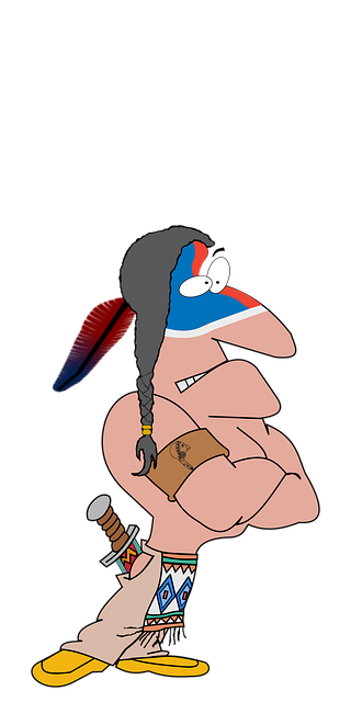 Free indian painted man vector