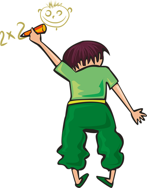 Free boy girl school illustration