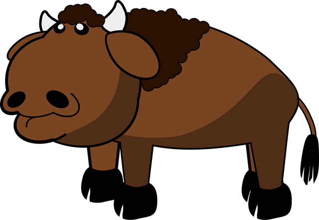 Free bison animal buffalo vector