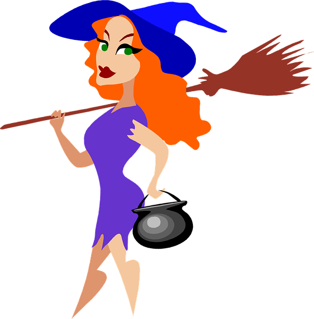 Free halloween witch costume vector
