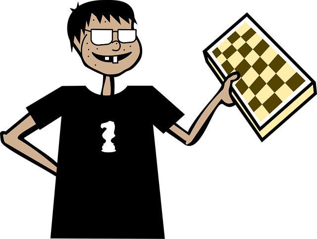 Junge, Spieler, Schach, Aussenseiter