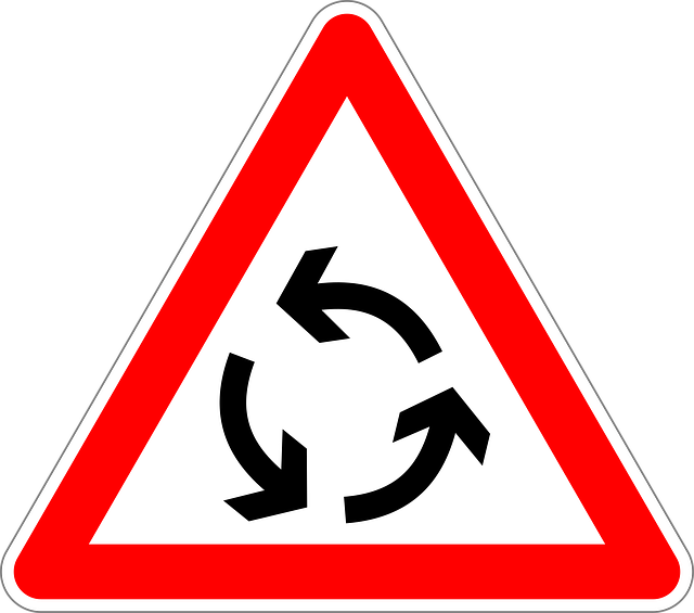 Free roundabout traffic sign sign vector