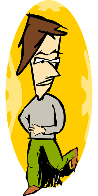 Free angry man moving vector