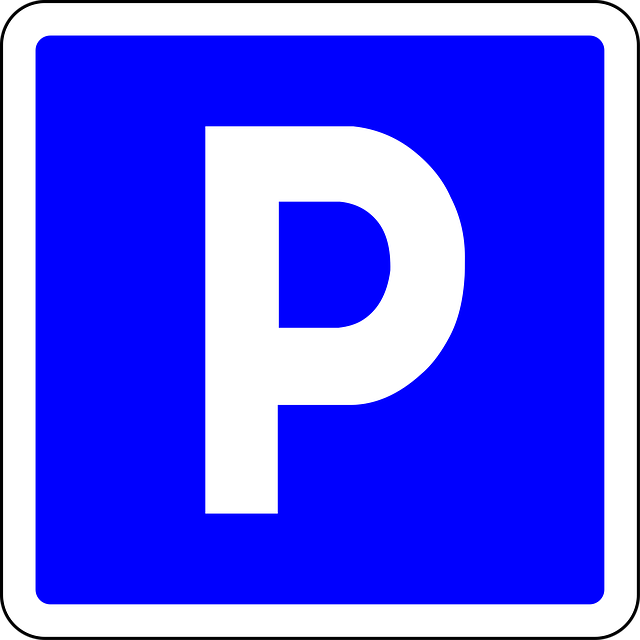 Parkplatz, Parken, Blau, Unterzeichnen