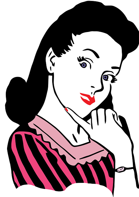 Free female housewife retro vector