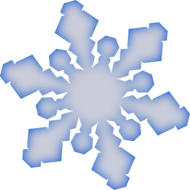 Snøfnugg, Blå, Geometrisk, Is, Snø