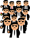 men, gangster, robbery