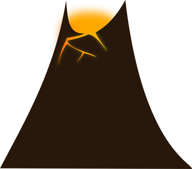 Free volcano hot fire vector