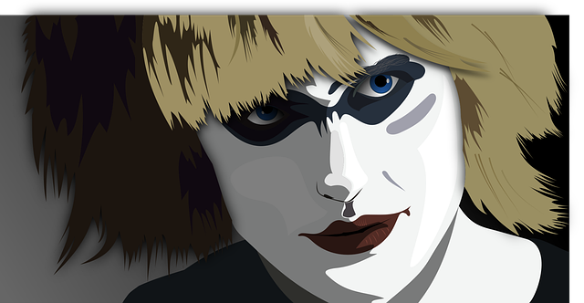 Free clown face woman vector