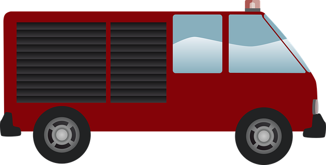 Free fire engine firemen van vector