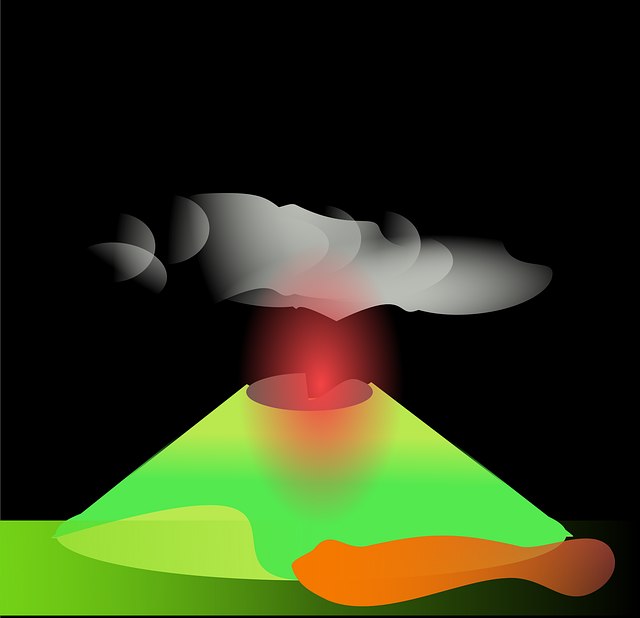 Free volcano mountain nature vector