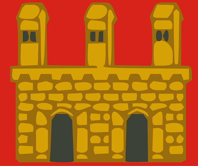 Free castle ruin stones vector