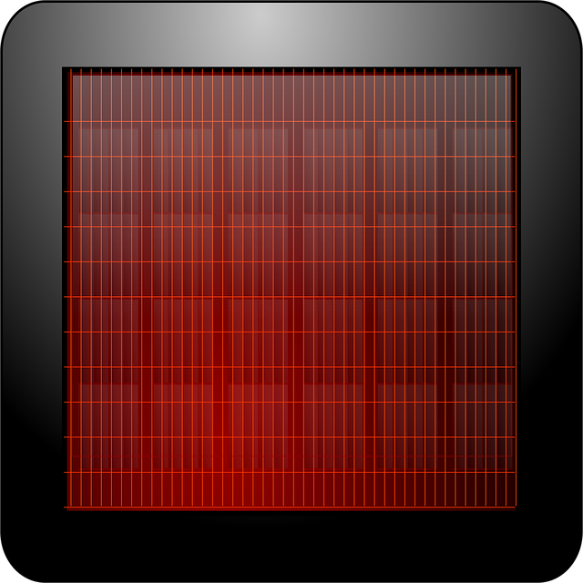 Free solar cell polycrystalline silicium illustration