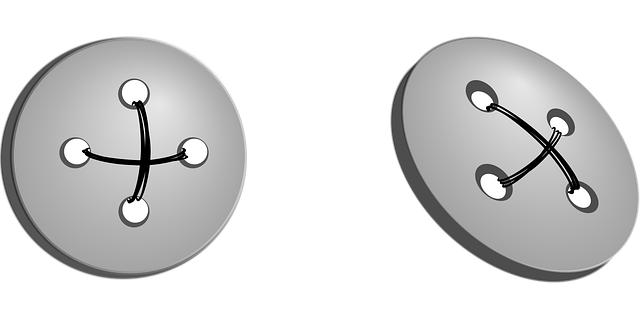 Free button gray clothes vector