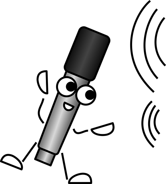 Free microphone sound waves vector