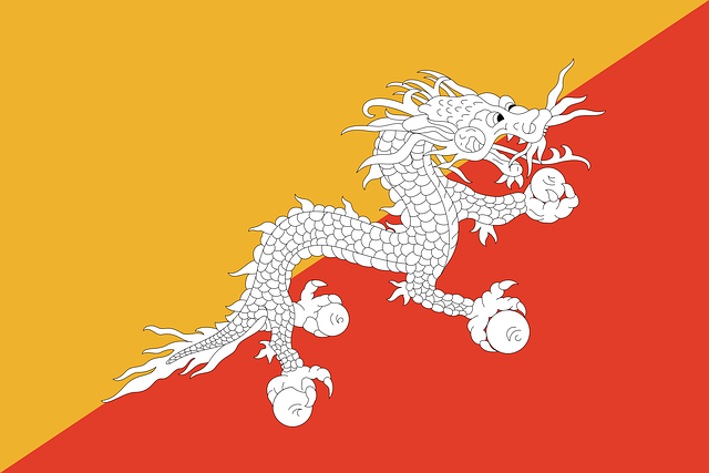 Free bhutan flag national flag illustration