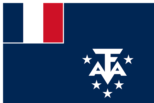Free french southern antarctic lands flag illustration