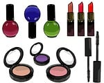 blush, foundation, eye shadow