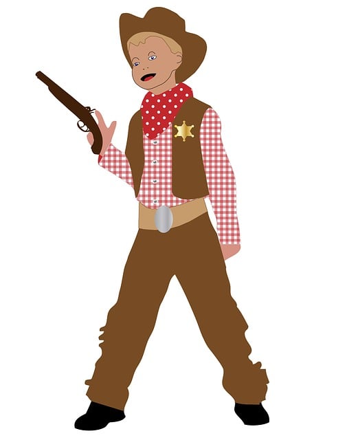 Cowboy, Kid, Dreng, Barn, Clip-Art, Sød