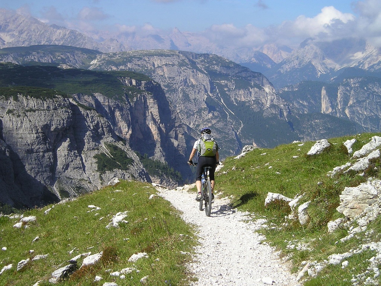 single trail mountain biking