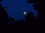 night, moon, setting moon
