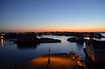 night, light, sea