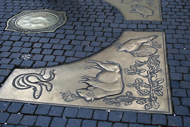 Free Point Of Zero Kilometer Bronze Plates photo and picture