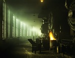 locomotive roundhouse, chicago, 1943