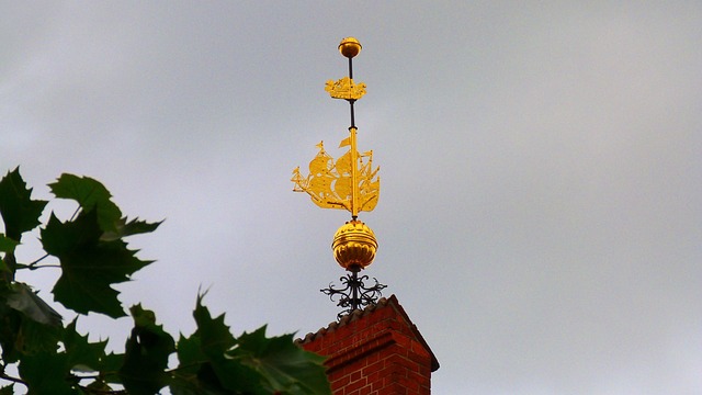Free Weather Vane Gold Plated photo and picture