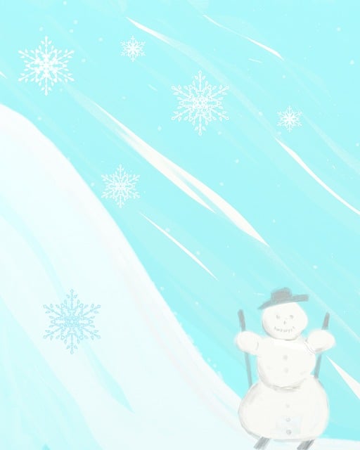 Free snow snowman ski illustration