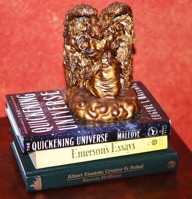Bücher, Tisch, Engel, Bibliothek