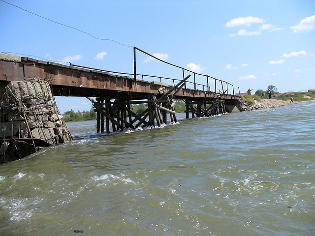 Most, Web, Chodník, Tok, Čína, Dandong