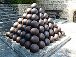 cannon balls, balls, iron