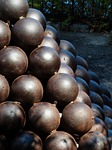 cannon balls, balls, iron