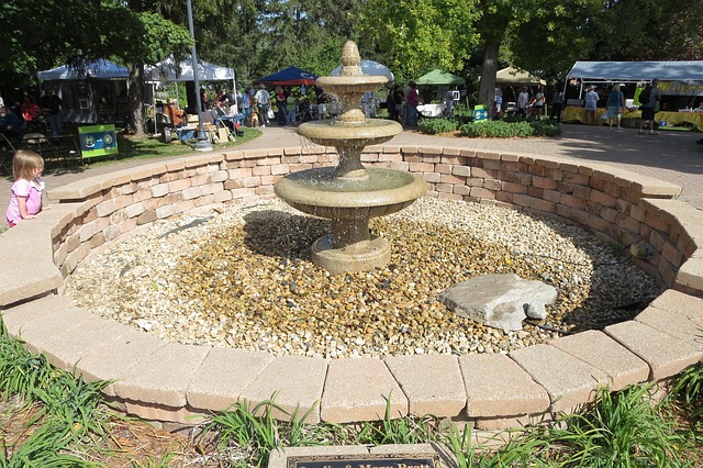 Free Water Fountain Brick photo and picture