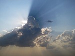 sectioned sky, sliced, light