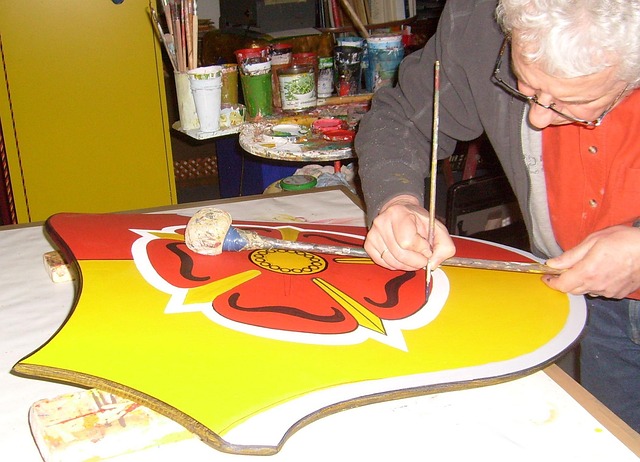 Free Coat Of Arms Of Painting Time Stock photo and picture