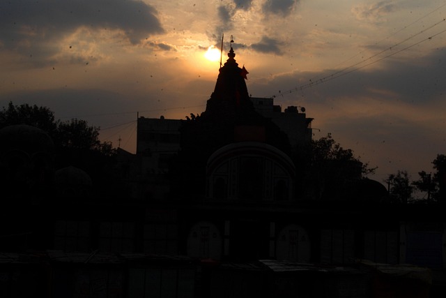 Free Temple Evening Clouds photo and picture