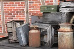 stock, milk can, box