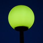 streetlight, illuminates the, night