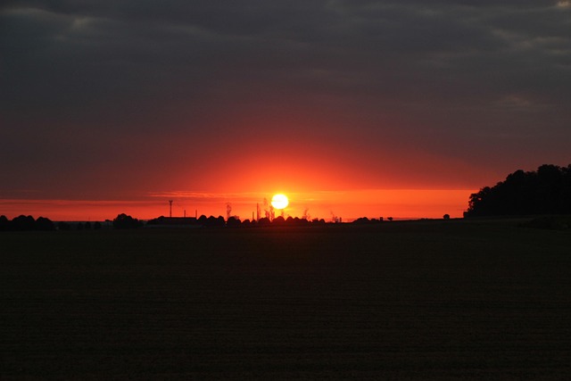 Sonne, Sonnenaufgang, Morgenrot, Rot