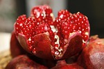 pomegranate open, cores, fruit