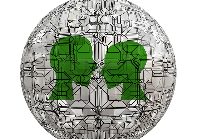 Free globe network face illustration