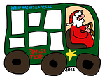 christmas express, template, frame
