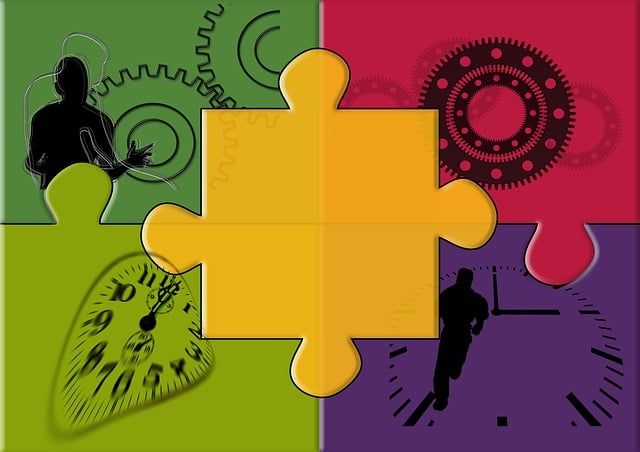 Free puzzle time gears illustration