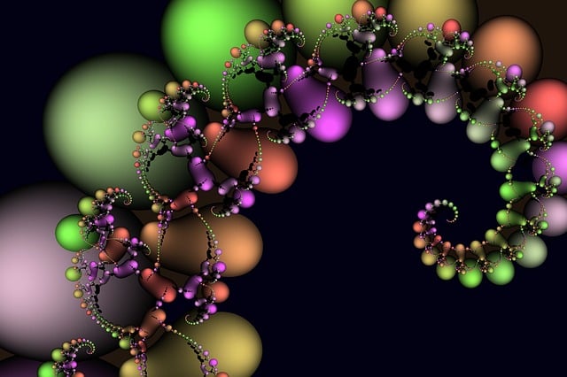 Free bubble fractal colorful illustration