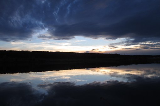 Wolken, Bewolkt, Reflectie, Blauw