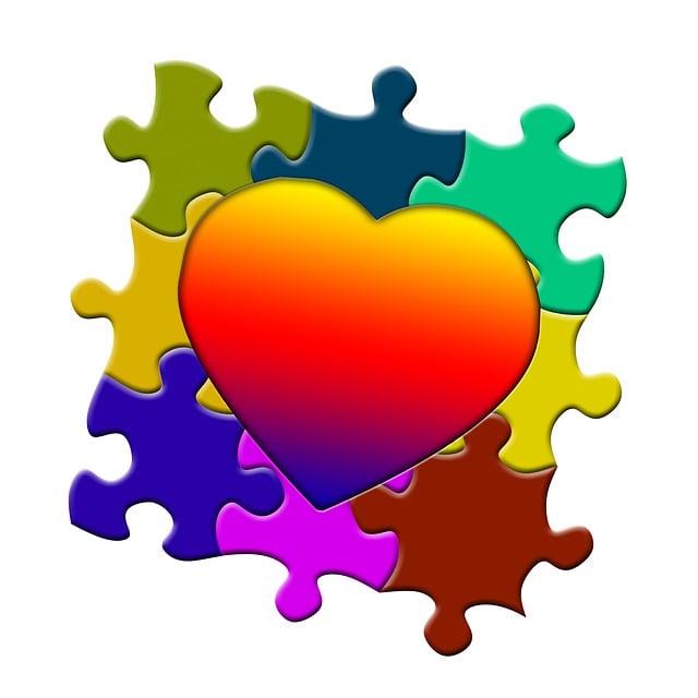 Free puzzle heart love illustration
