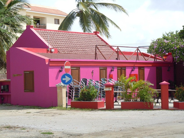 Haus, Hütte, Pink