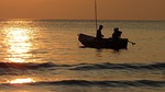 sunset, fischer, fishing at sunset